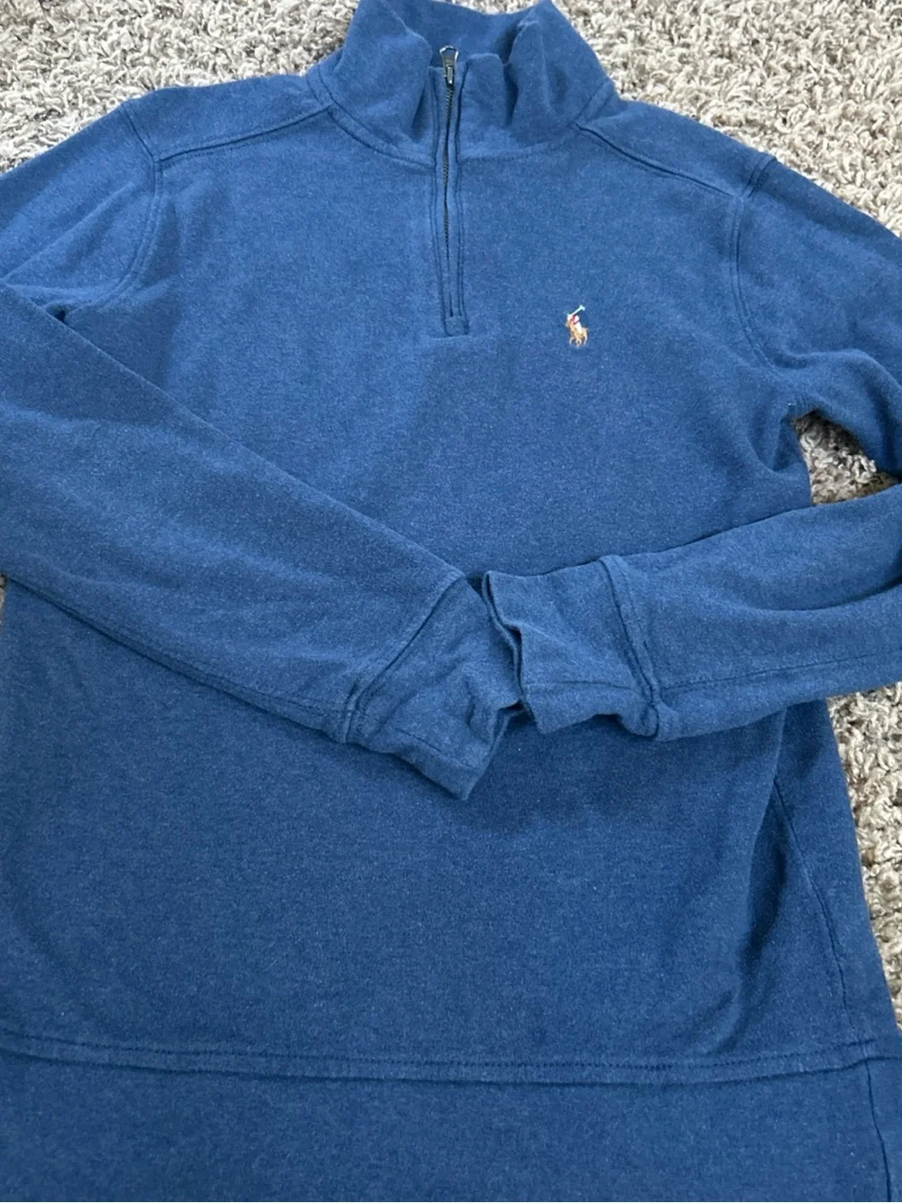3 Boys Ralph Lauren tops Black and Gray thermal, and two quarter zip- Kids